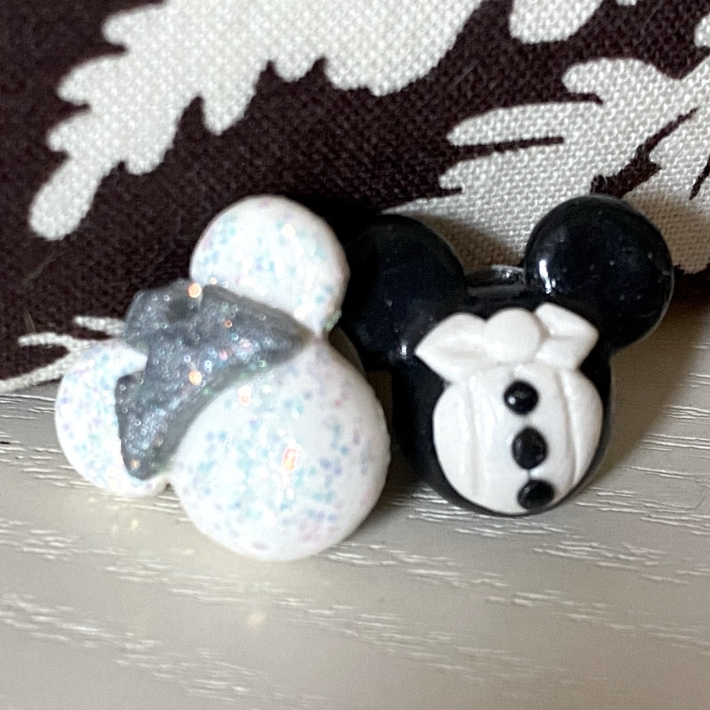 Minnie and Mickey Bride and Groom Earrings
